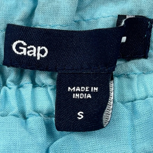 Gap Dress Women Small Blue Teal Tie Dye Print V-Neck Halter Backless 100% Cotton - Picture 7 of 11